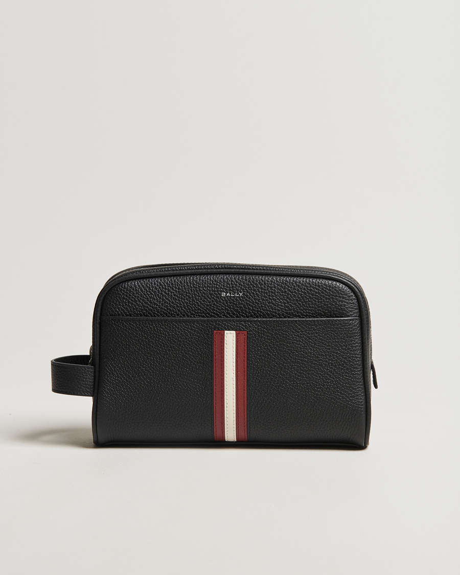 Hombres | Bally RBN Leather Washbag Black | Bally | RBN Leather Washbag Black