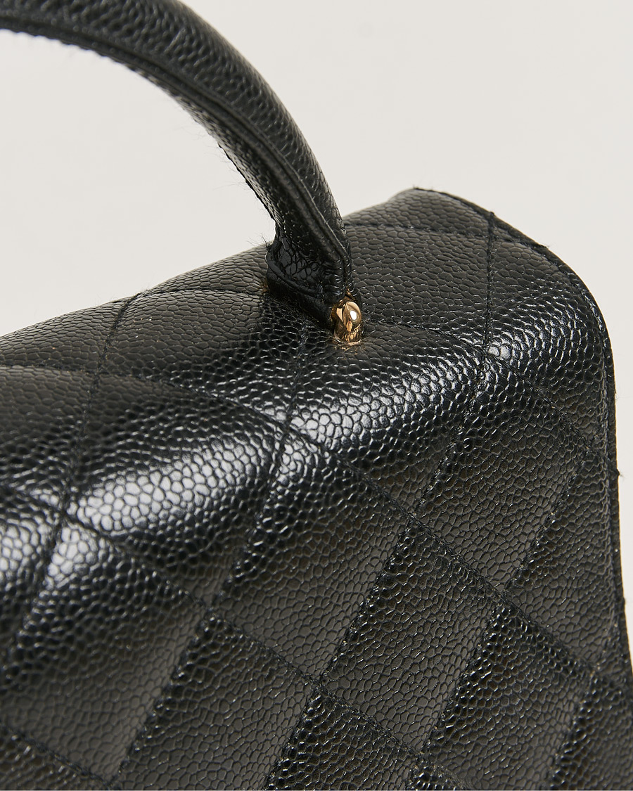 Hombres | Chanel Pre-Owned Kelly Top Handle Bag Black Caviar | Chanel Pre-Owned | Kelly Top Handle Bag Black Caviar