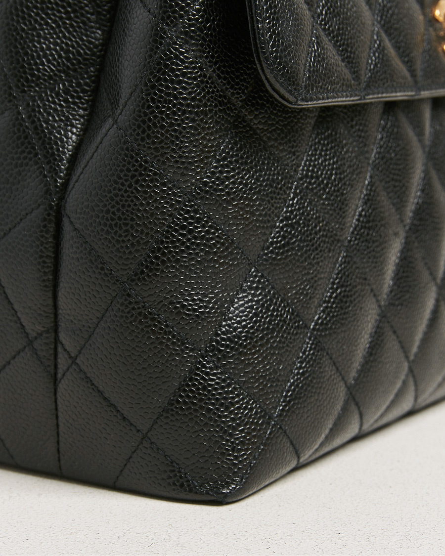 Hombres | Chanel Pre-Owned Kelly Top Handle Bag Black Caviar | Chanel Pre-Owned | Kelly Top Handle Bag Black Caviar