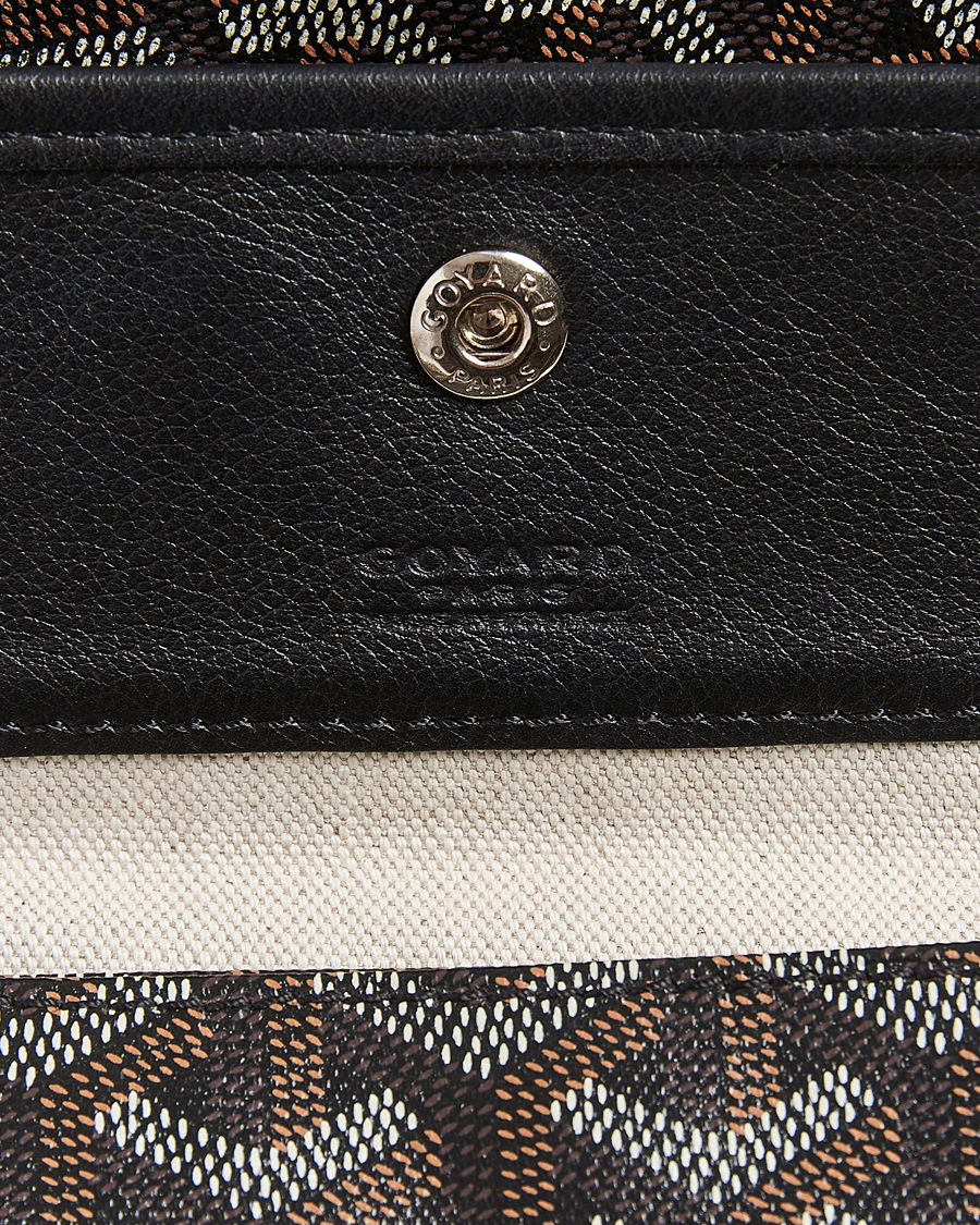 Hombres | Goyard Pre-Owned Saint Louis PM Coated Canvas Tote Bag Black | Goyard Pre-Owned | Saint Louis PM Coated Canvas Tote Bag Black