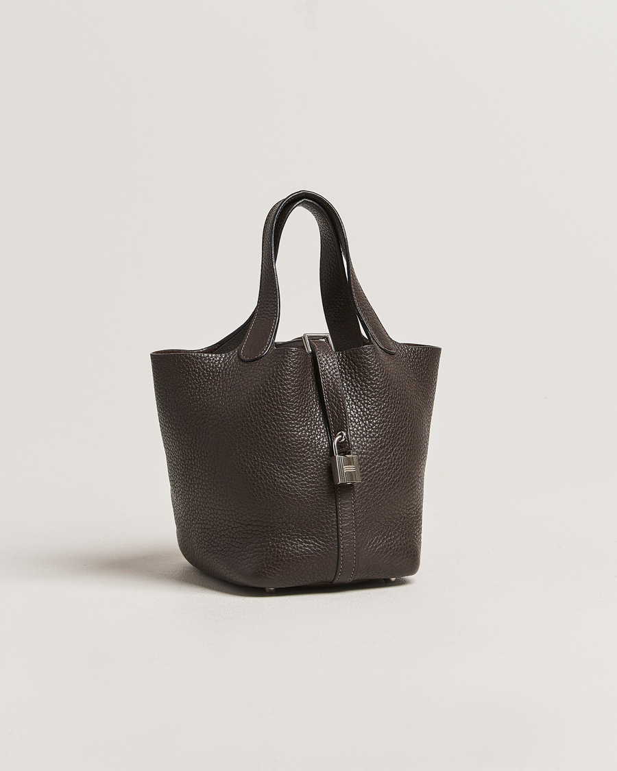 Hombres | Hermès Pre-Owned Picotin Lock 18 Taurillon Chocolate | Hermès Pre-Owned | Picotin Lock 18 Taurillon Chocolate