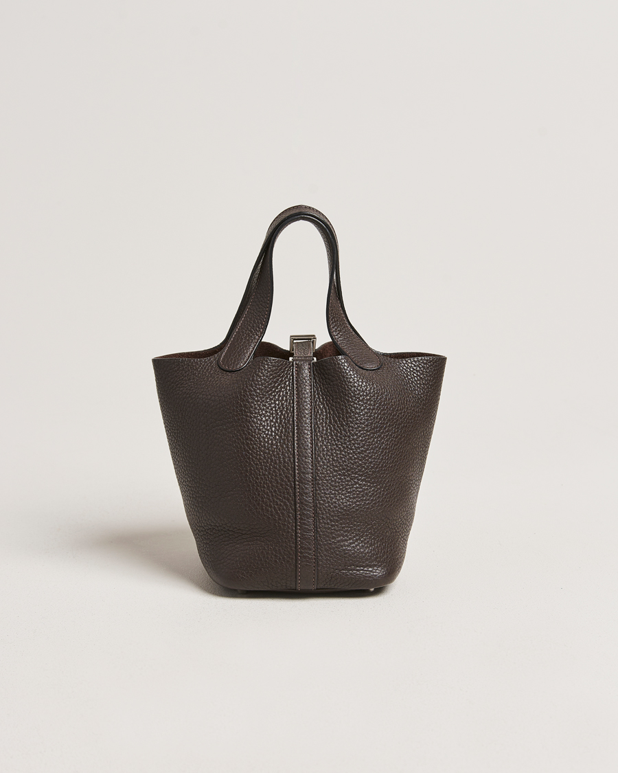 Hombres | Hermès Pre-Owned Picotin Lock 18 Taurillon Chocolate | Hermès Pre-Owned | Picotin Lock 18 Taurillon Chocolate