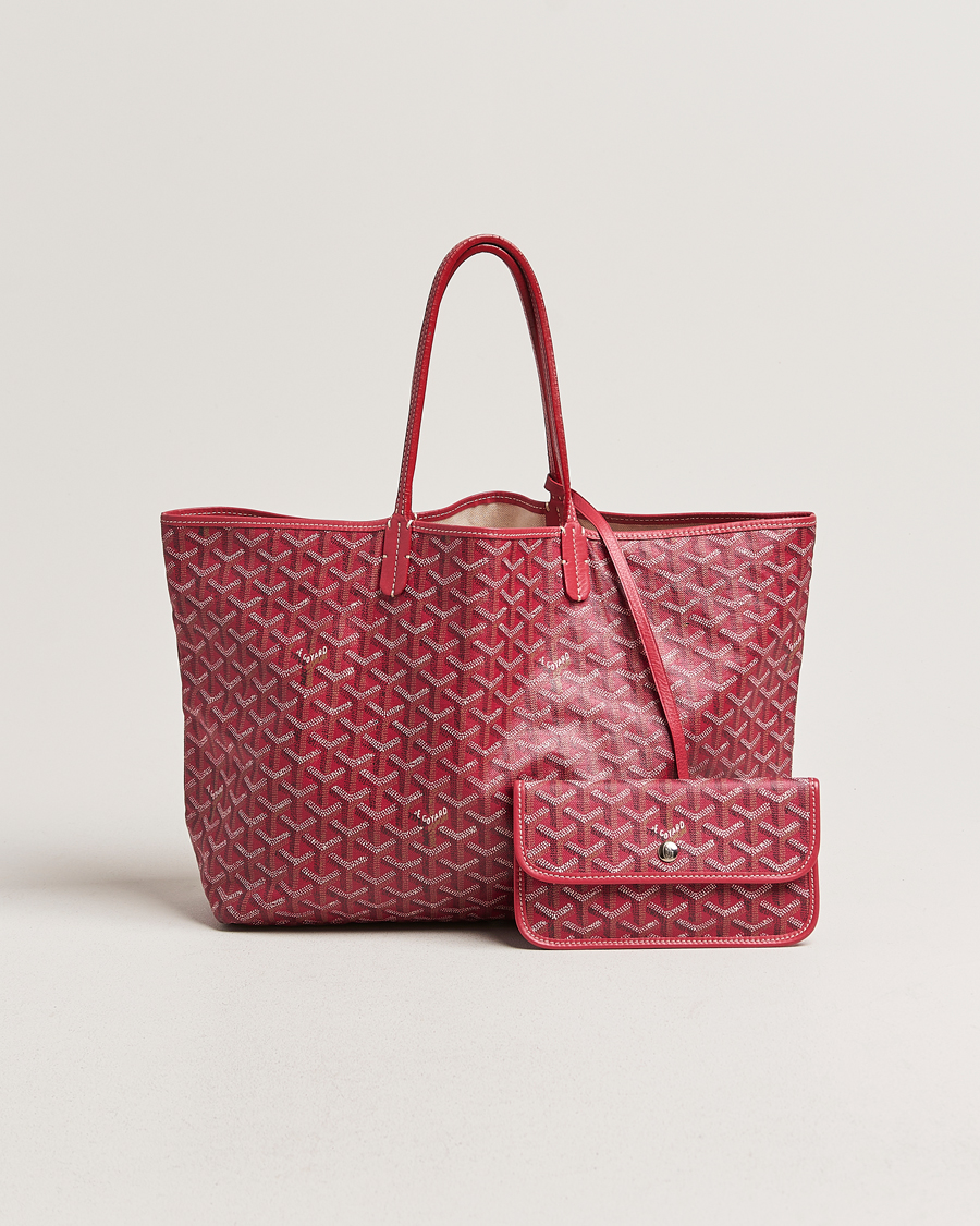 Hombres | Goyard Pre-Owned Saint Louis PM Coated Canvas Tote Bag Pink | Goyard Pre-Owned | Saint Louis PM Coated Canvas Tote Bag Pink