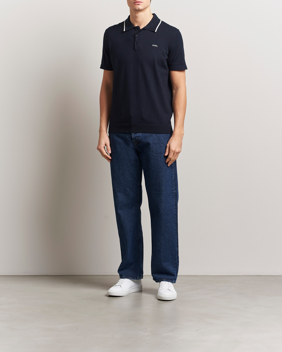 Hombres | Polos | A.P.C. | Fynn Knitted Polo Marine