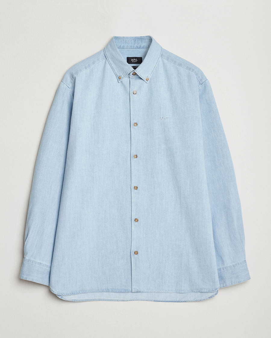 Hombres | Camisas | A.P.C. | Mathias Denim Shirt Pale Blue
