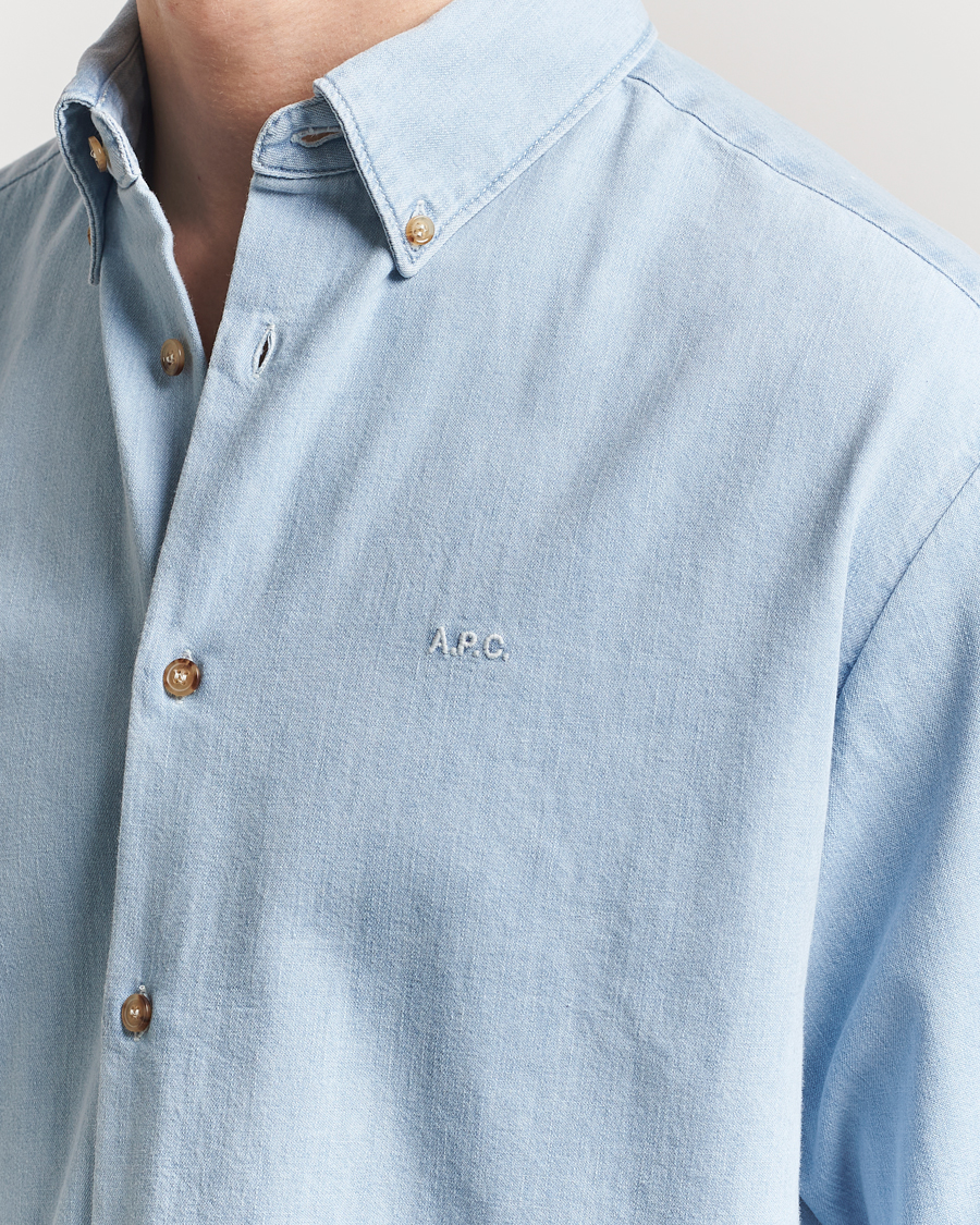 Hombres | Camisas | A.P.C. | Mathias Denim Shirt Pale Blue