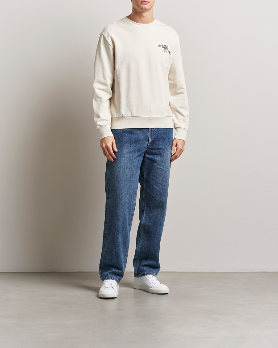 Hombres | Jerséis y prendas de punto | A.P.C. | Tyle Embroidered Sweatshirt Ecru