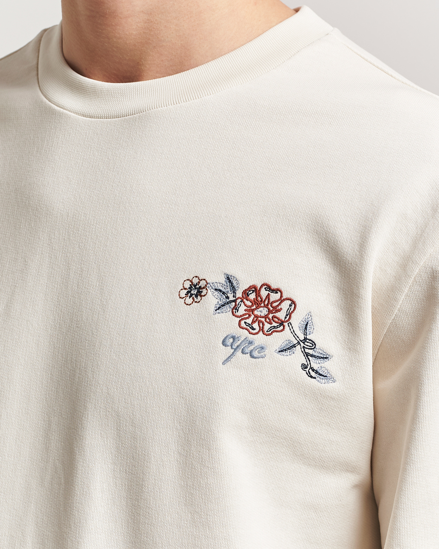 Hombres | Jerséis y prendas de punto | A.P.C. | Tyle Embroidered Sweatshirt Ecru