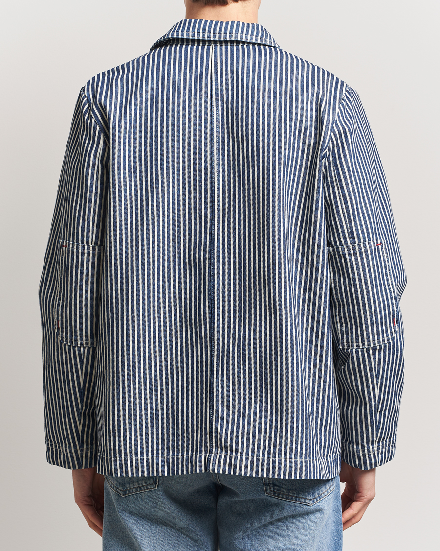 Hombres | Camisas | A.P.C. | Raphael Hickory Striped Overshirt Blue/White