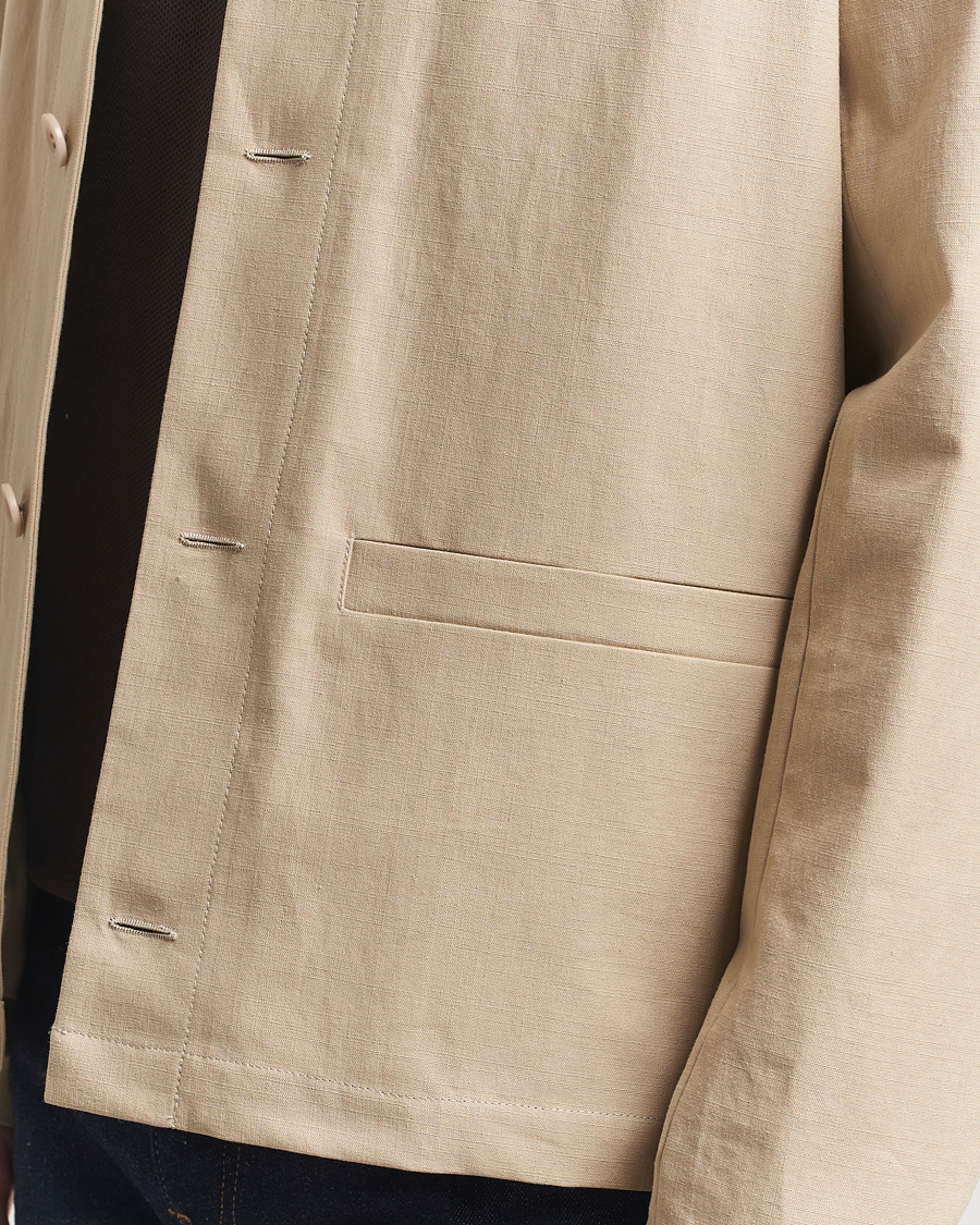 Hombres | Abrigos y chaquetas | A.P.C. | Rodney Textured Cotton Overshirt Beige
