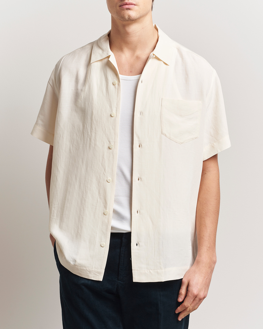 Hombres | Camisas | A.P.C. | Roy Woven Short Sleeve Shirt Ecru