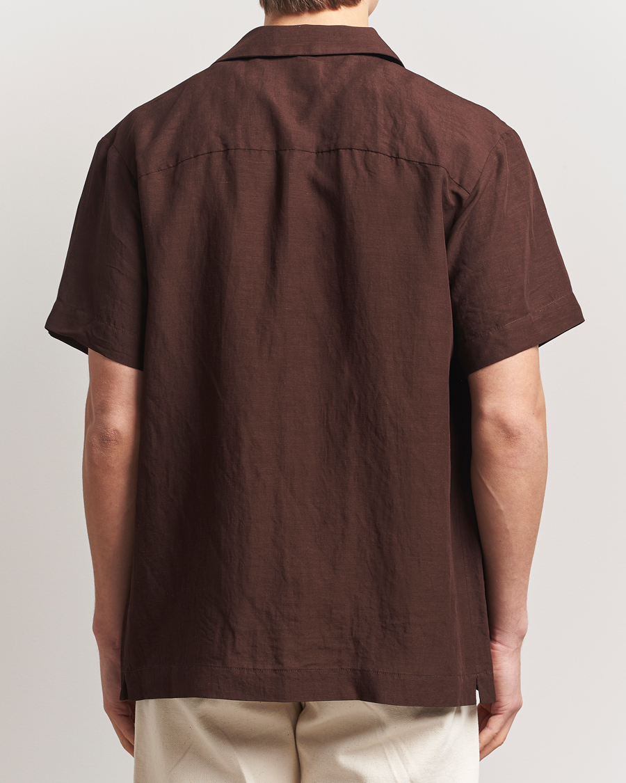 Hombres | Camisas | A.P.C. | Roy Woven Short Sleeve Shirt Brown