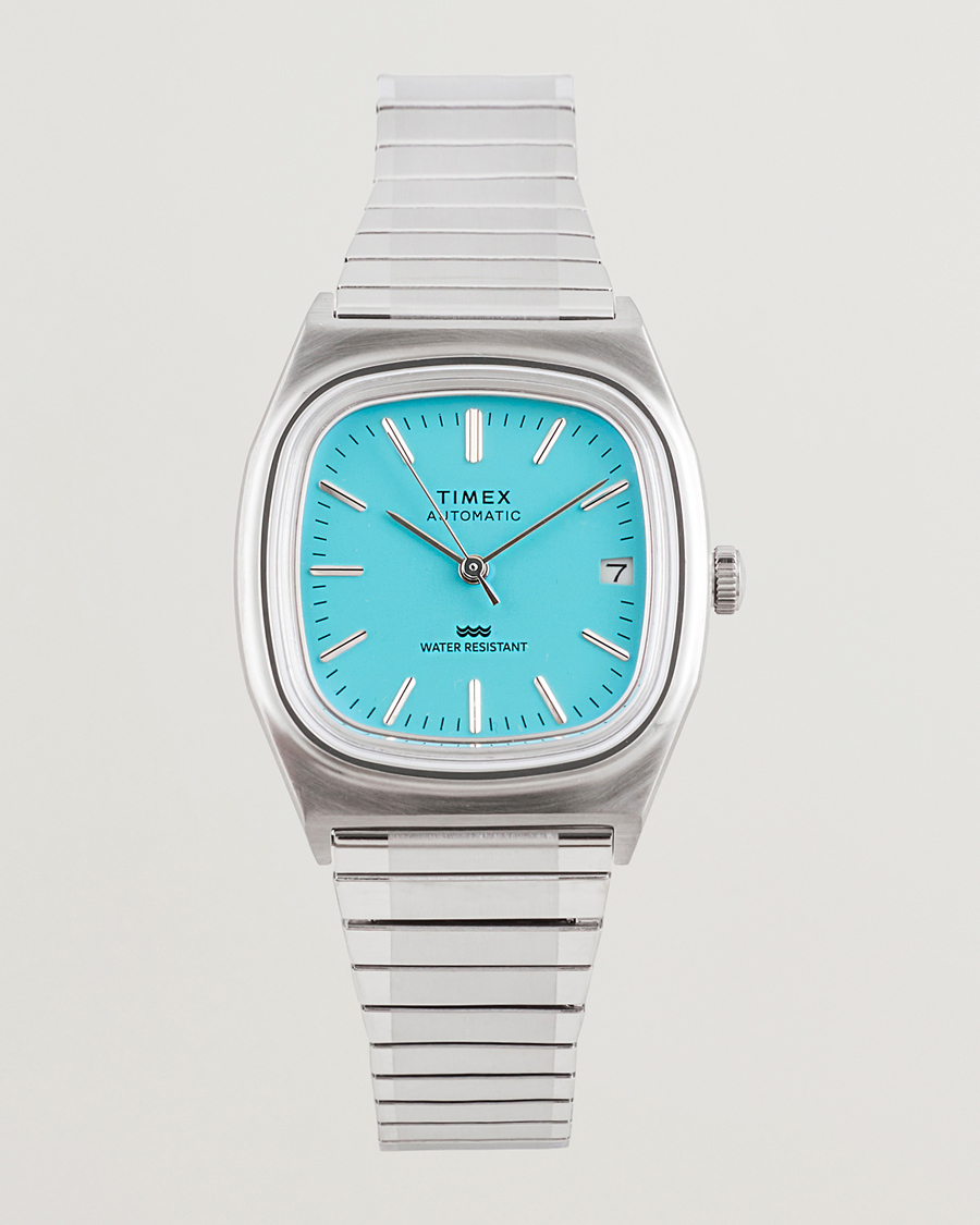 Hombres | Timex Men's Automatic Steel 34mm Aquamarine Dial | Timex | Men's Automatic Steel 34mm Aquamarine Dial