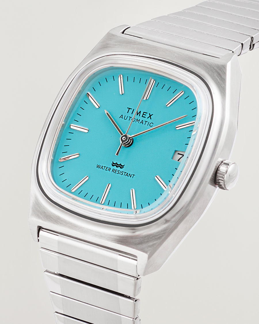 Hombres | Timex Men's Automatic Steel 34mm Aquamarine Dial | Timex | Men's Automatic Steel 34mm Aquamarine Dial
