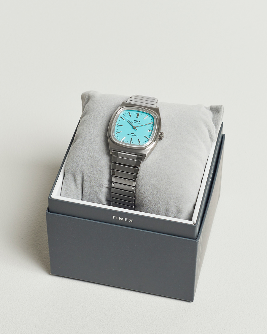 Hombres | Timex Men's Automatic Steel 34mm Aquamarine Dial | Timex | Men's Automatic Steel 34mm Aquamarine Dial