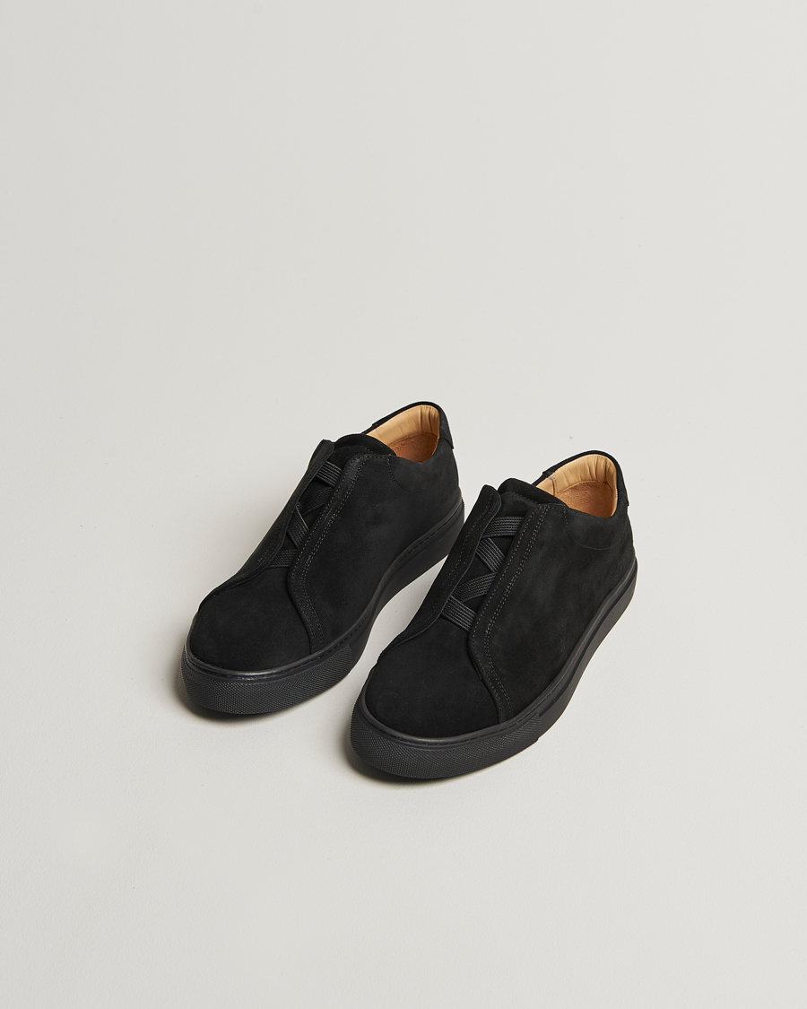 Hombres | Zapatillas | Myrqvist | Alnö Sneakers Black Suede