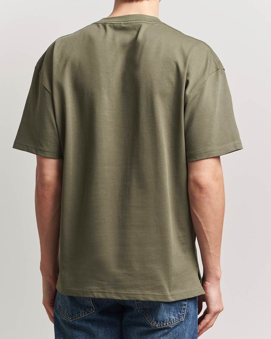Hombres | Camisetas | Bread & Boxers | Textured Heavy Crew Neck T-Shirt Khaki Green