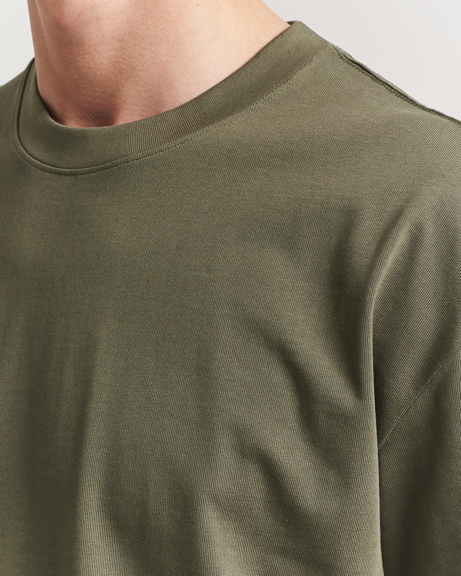 Hombres | Camisetas | Bread & Boxers | Textured Heavy Crew Neck T-Shirt Khaki Green