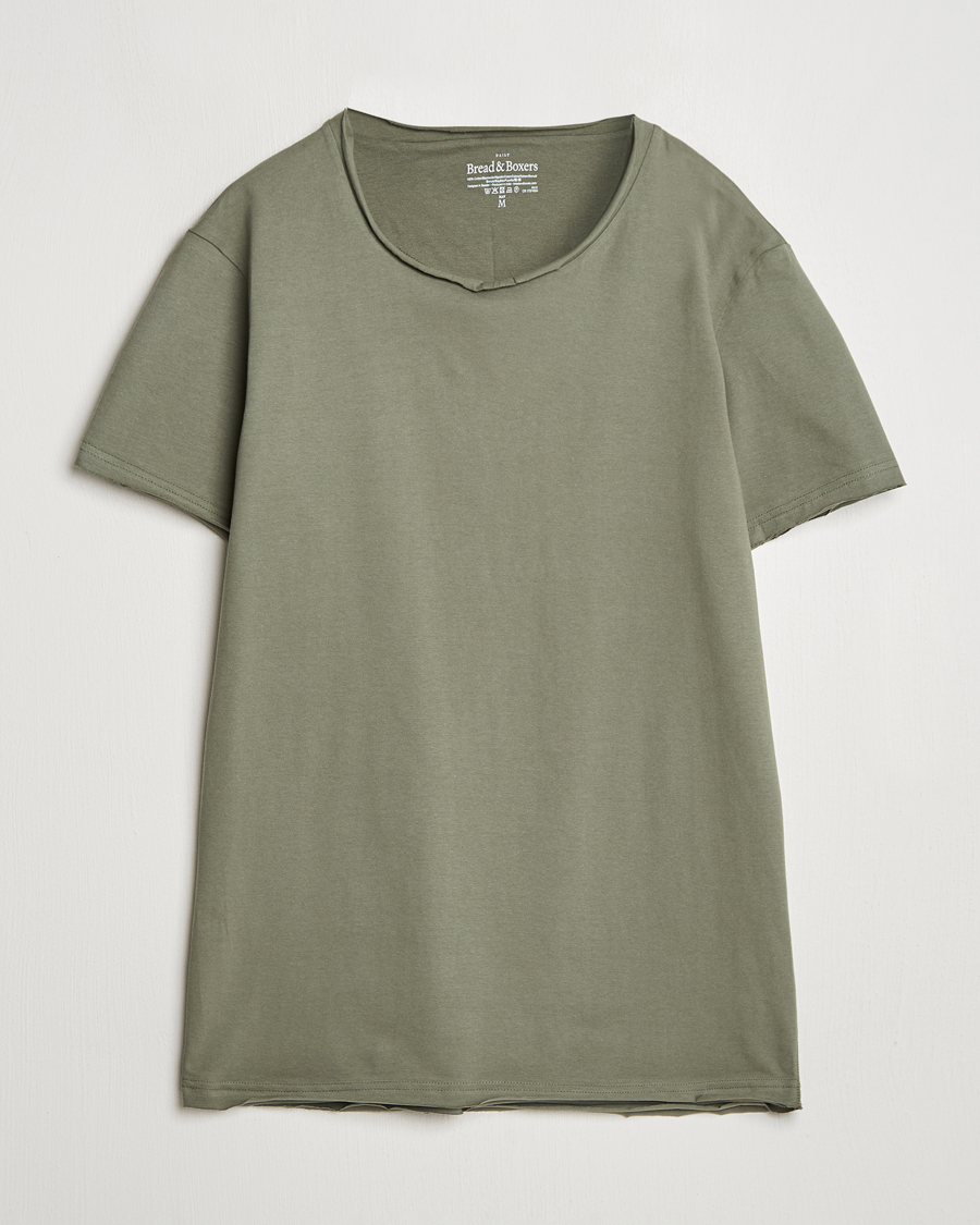 Hombres | Camisetas | Bread & Boxers | Crew Neck Relaxed T-Shirt Khaki Green