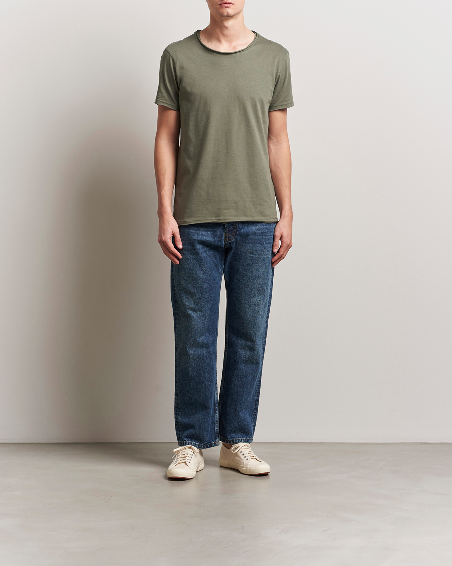 Hombres | Camisetas | Bread & Boxers | Crew Neck Relaxed T-Shirt Khaki Green