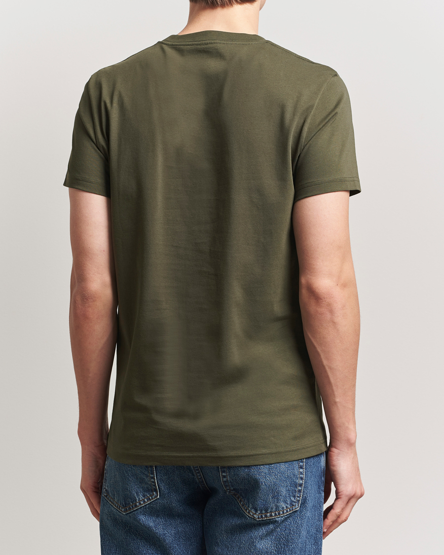 Hombres | Camisetas | Bread & Boxers | Crew Neck Regular T-Shirt Dark Army Green