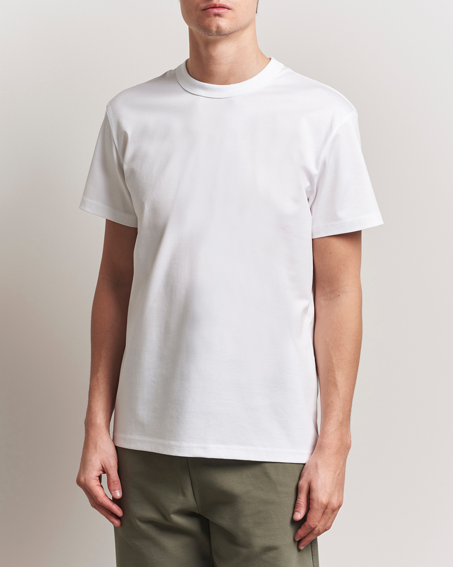Hombres | Camisetas | Bread & Boxers | Pima Cotton Crew Neck T-Shirt White