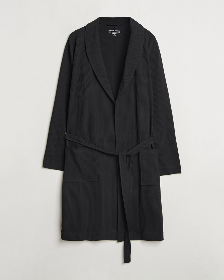Hombres | Pijamas y batas | Bread & Boxers | Waffle Robe Black