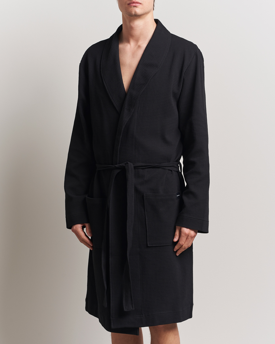 Hombres | Pijamas y batas | Bread & Boxers | Waffle Robe Black