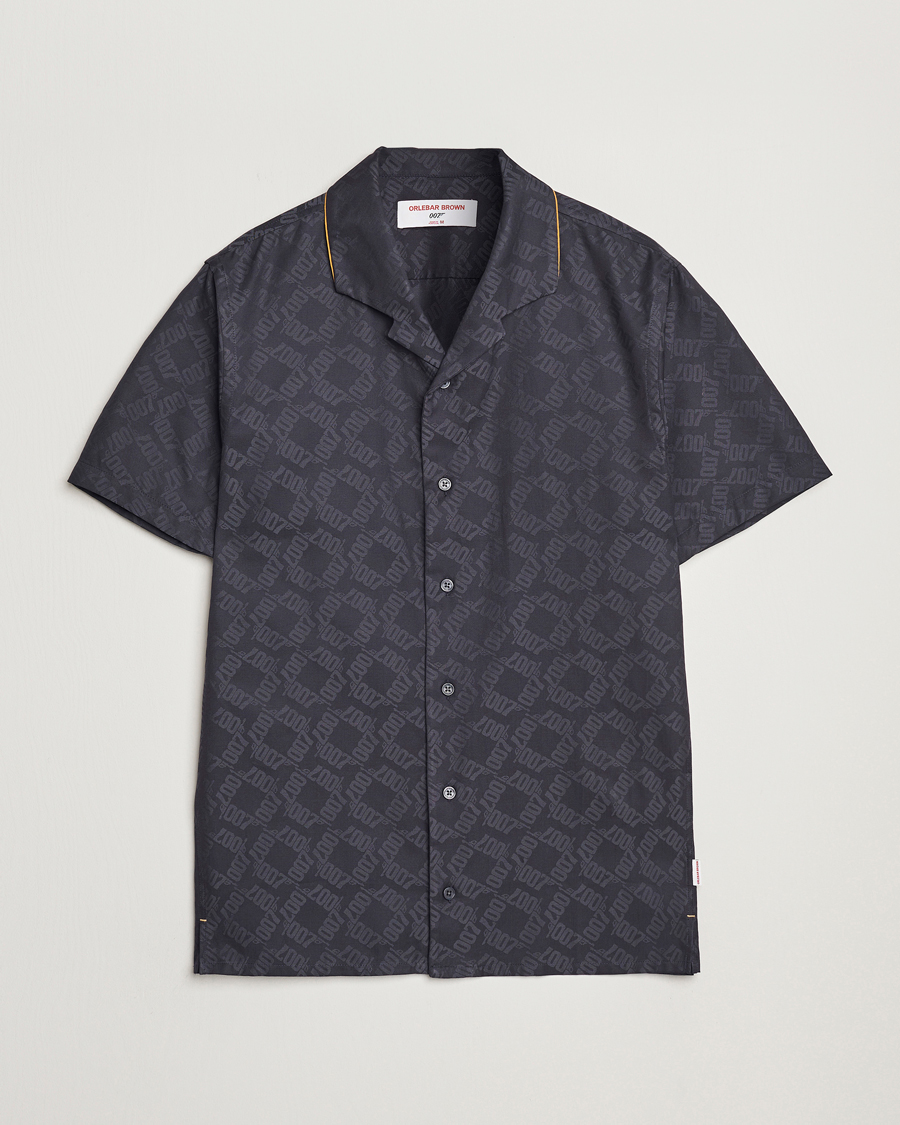 Hombres | Camisas | Orlebar Brown | Hibbert 007 Monogram Shirt Black