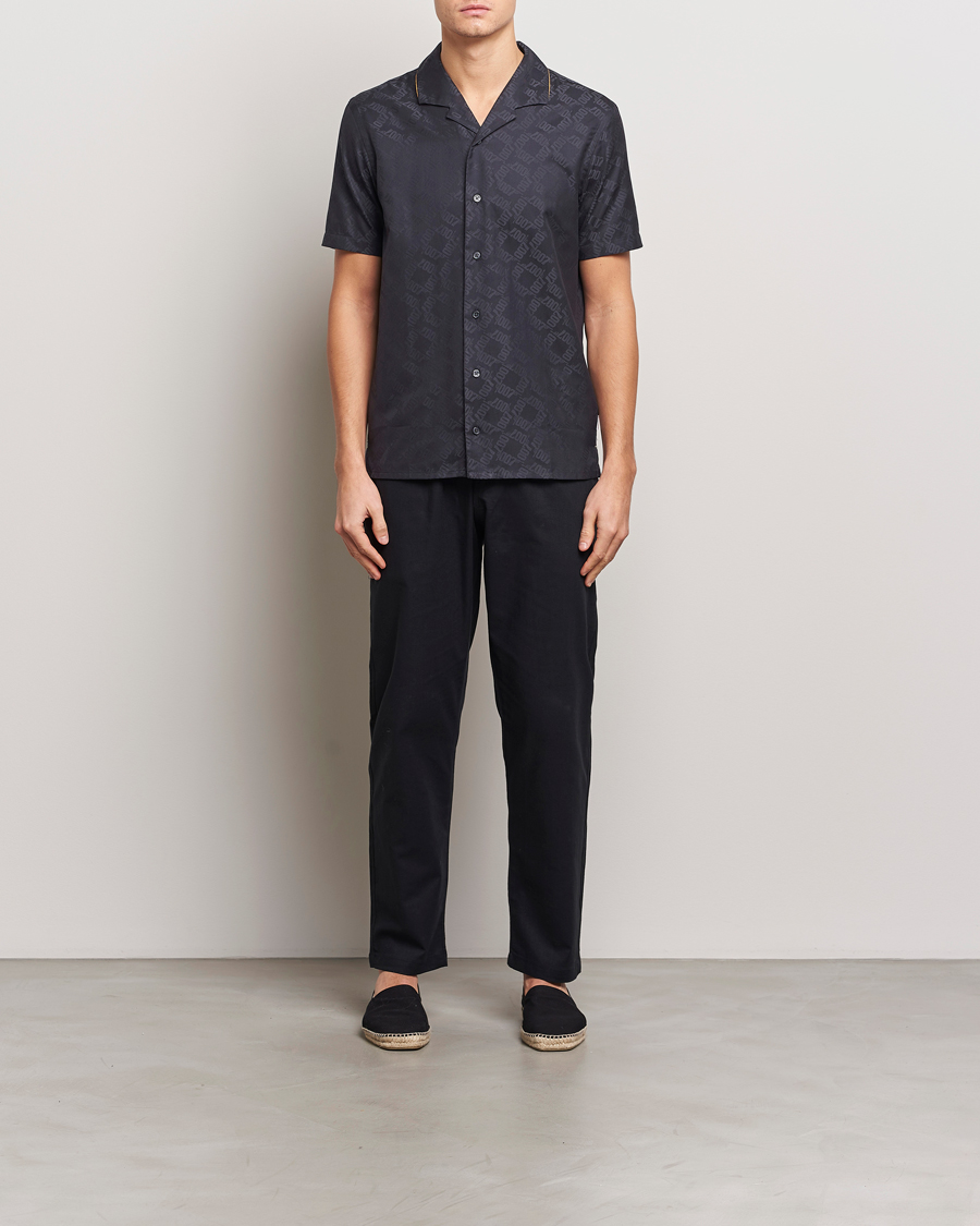 Hombres | Camisas | Orlebar Brown | Hibbert 007 Monogram Shirt Black