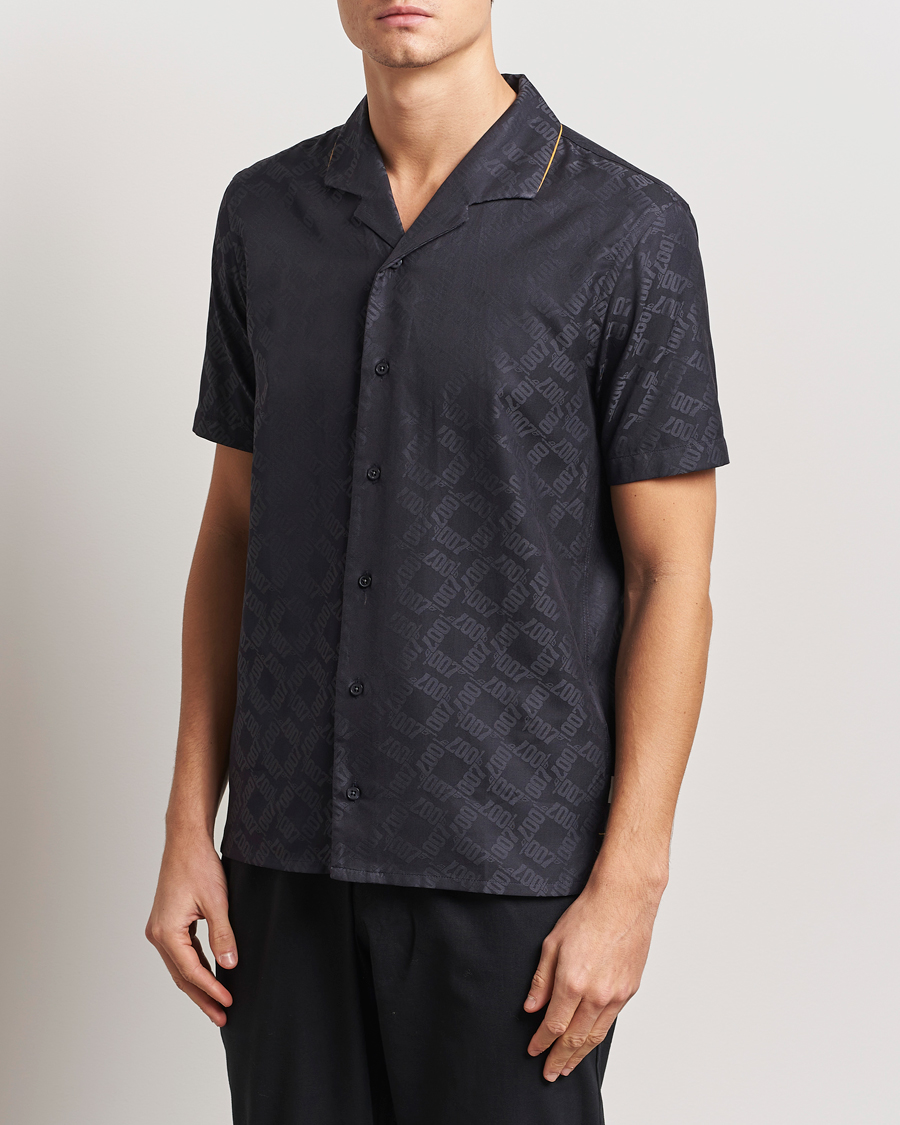Hombres | Camisas | Orlebar Brown | Hibbert 007 Monogram Shirt Black