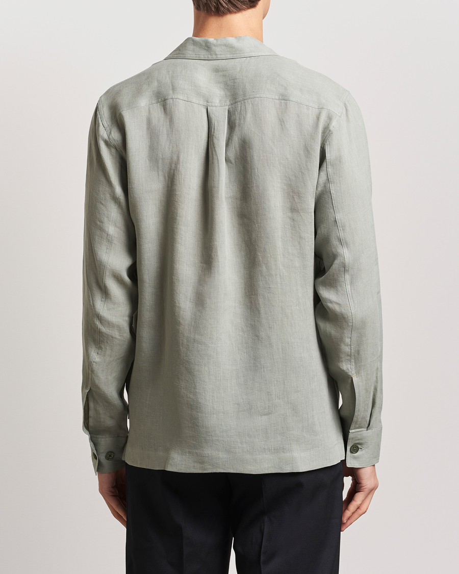 Hombres | Camisas | Orlebar Brown | Maitan Long Sleeve Golden Gun Shirt Penny Green