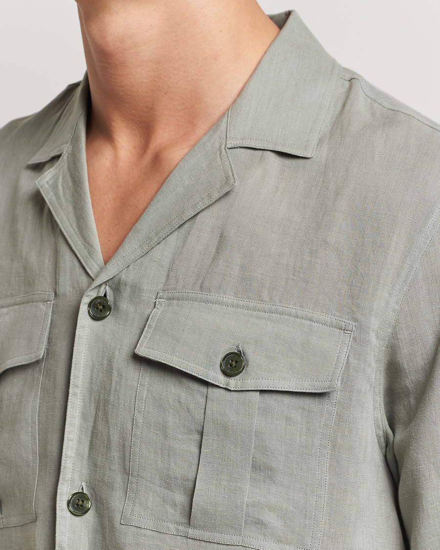 Hombres | Camisas | Orlebar Brown | Maitan Long Sleeve Golden Gun Shirt Penny Green