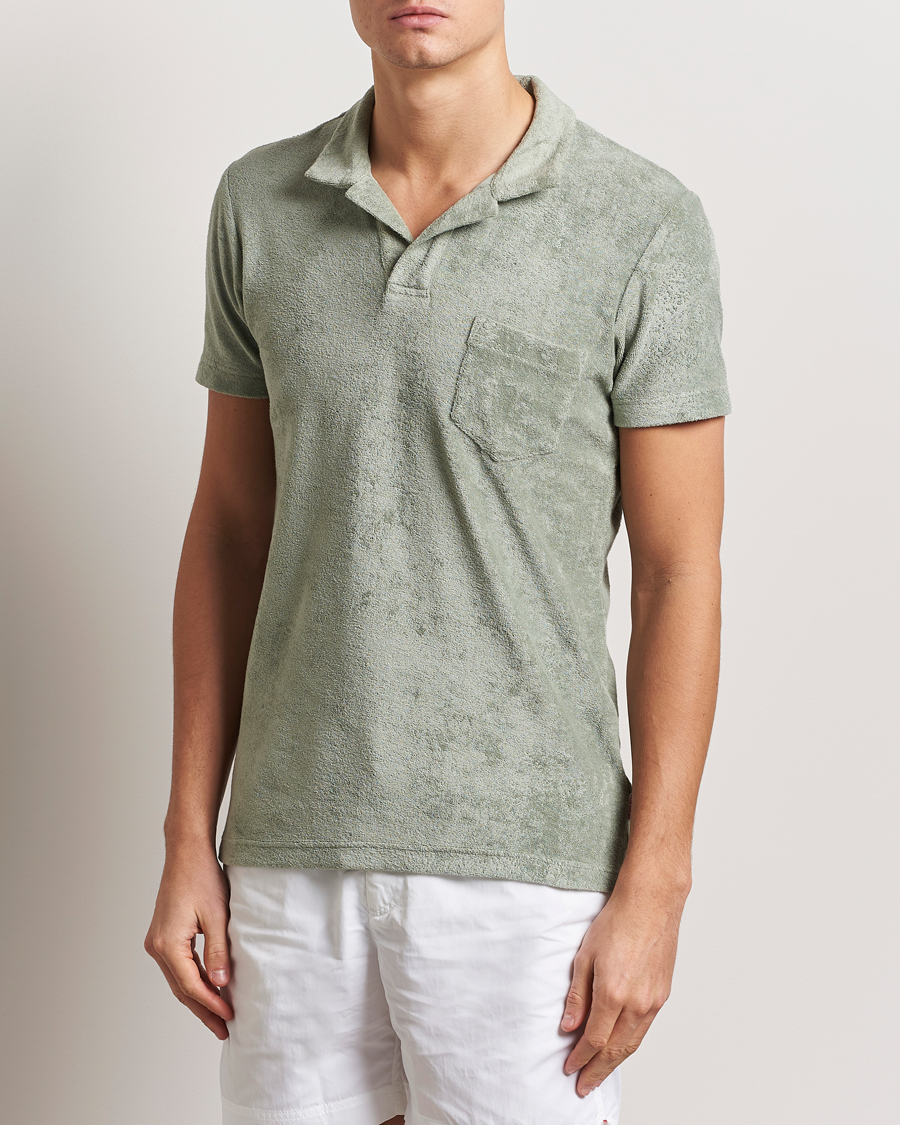 Hombres | Polos | Orlebar Brown | Terry 007 Polo Penny Green