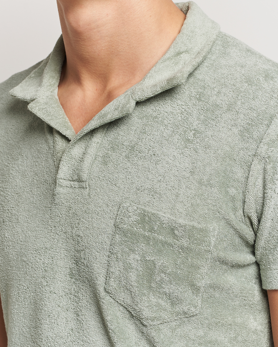 Hombres | Polos | Orlebar Brown | Terry 007 Polo Penny Green