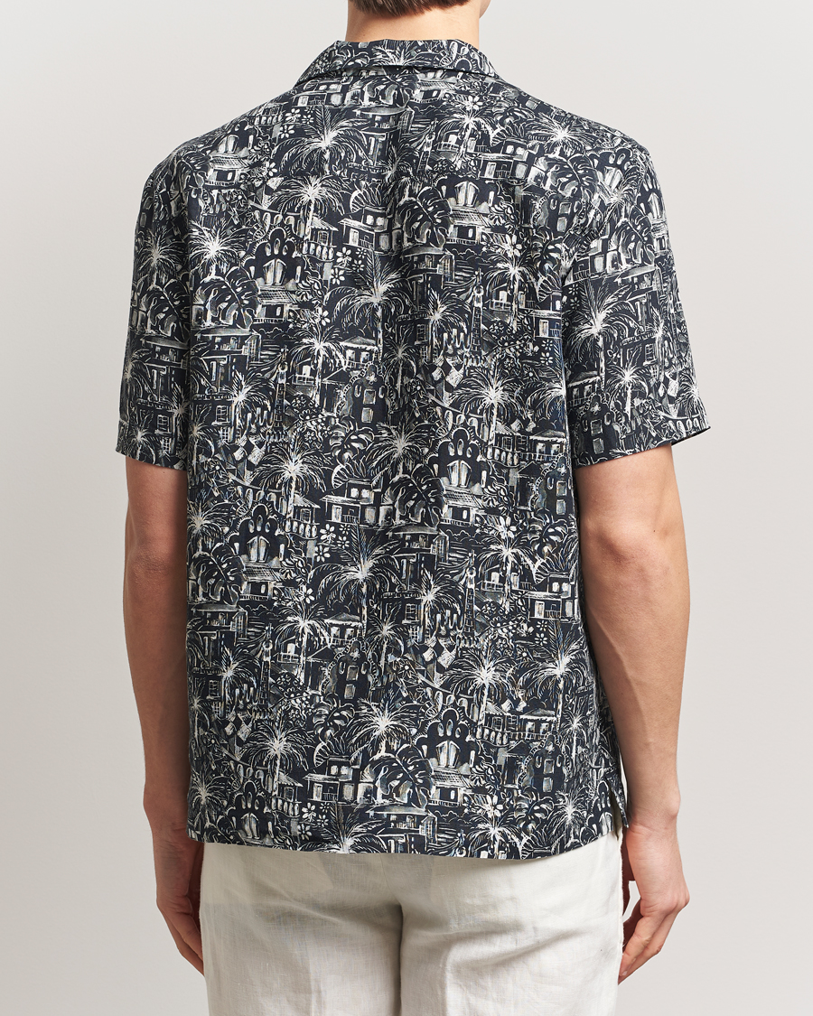 Hombres | Camisas | Eton | Resort Printed Short Sleeve Shirt Black