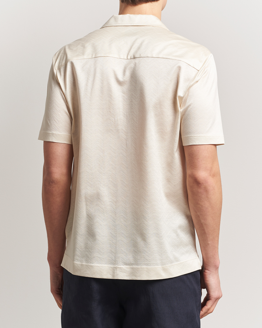 Hombres | Camisas | Eton | Filo Di Scozia Short Sleeve Shirt Off White