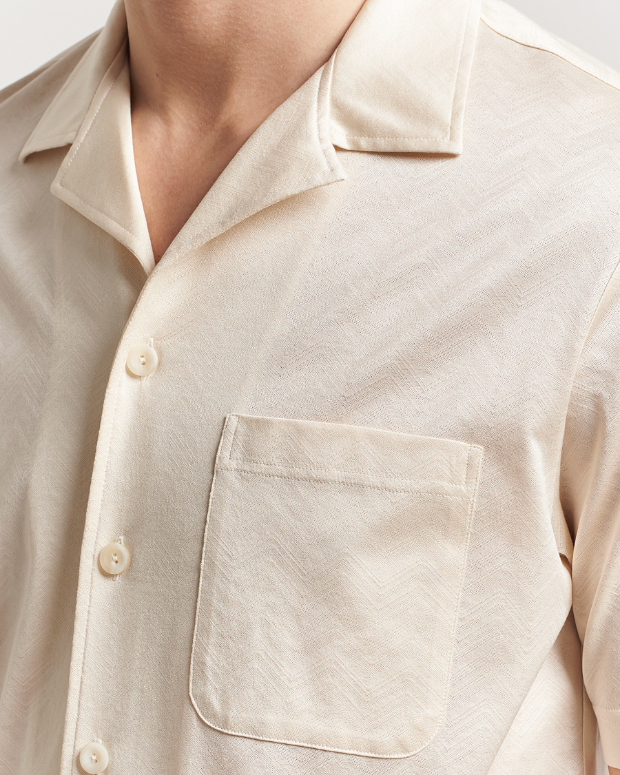 Hombres | Camisas | Eton | Filo Di Scozia Short Sleeve Shirt Off White