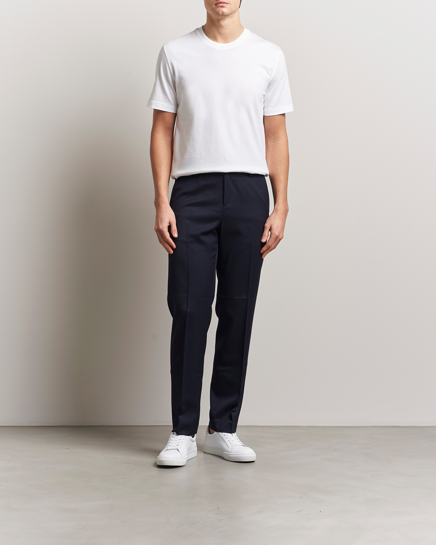 Hombres | Camisetas | Eton | Mercerized Jersey Crew Neck T-Shirt White