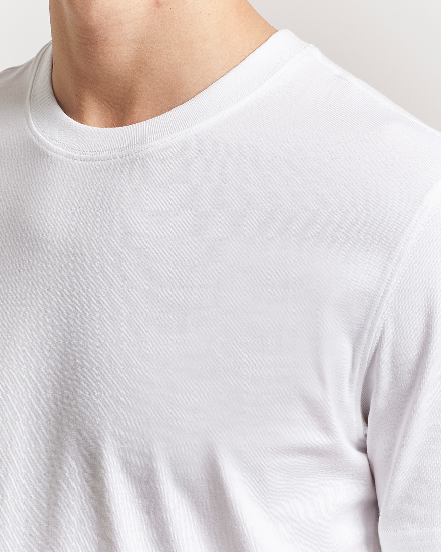 Hombres | Camisetas | Eton | Mercerized Jersey Crew Neck T-Shirt White