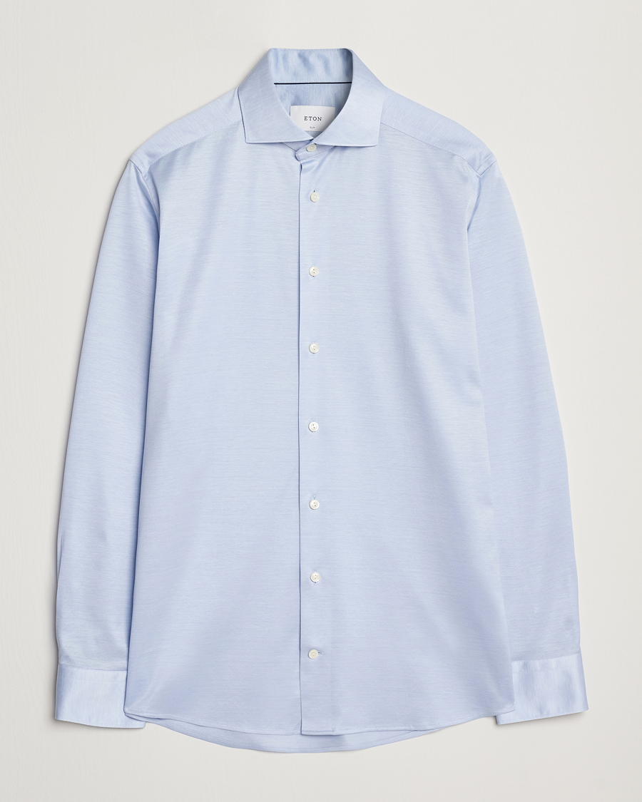 Hombres | Camisas | Eton | Filo Di Scozia Oxford Shirt Light Blue