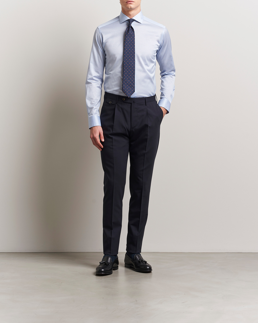 Hombres | Camisas | Eton | Filo Di Scozia Oxford Shirt Light Blue