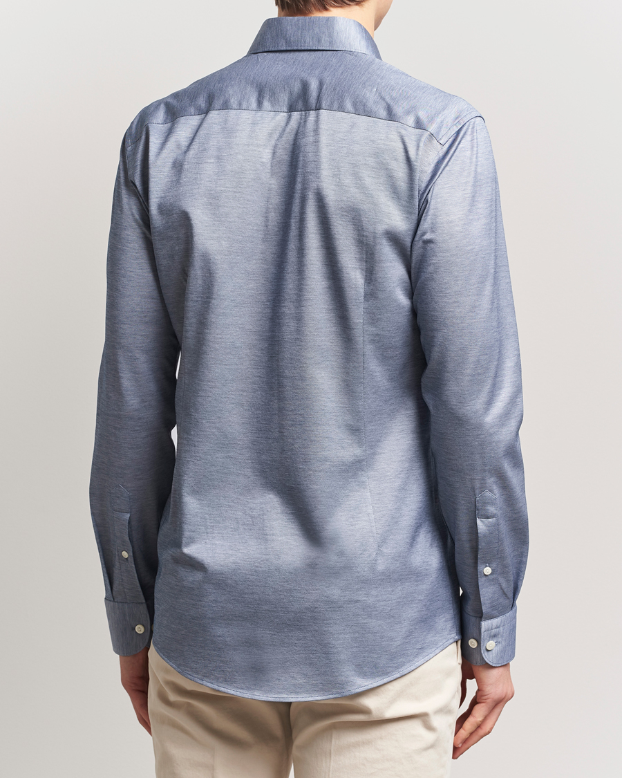 Hombres | Camisas | Eton | Filo Di Scozia Oxford Shirt Dark Blue