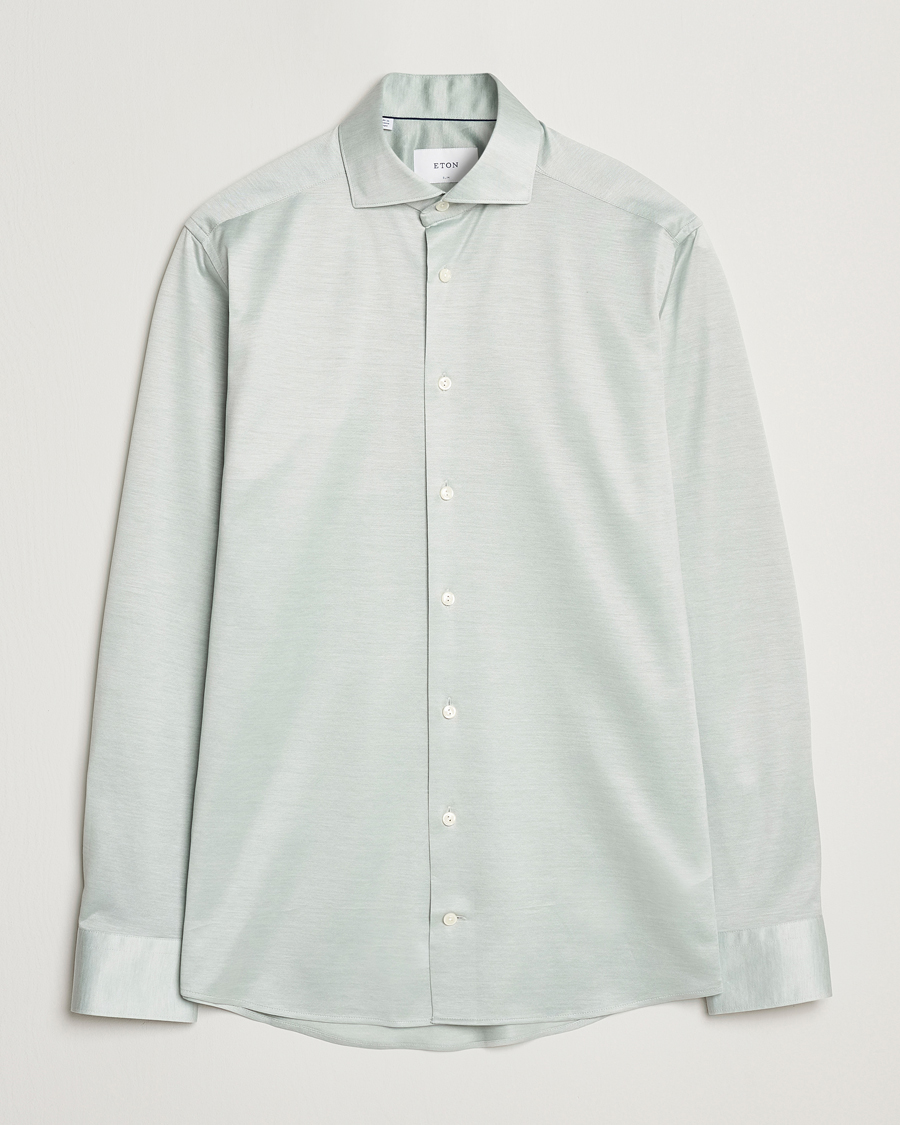 Hombres | Camisas | Eton | Filo Di Scozia Oxford Shirt Light Green