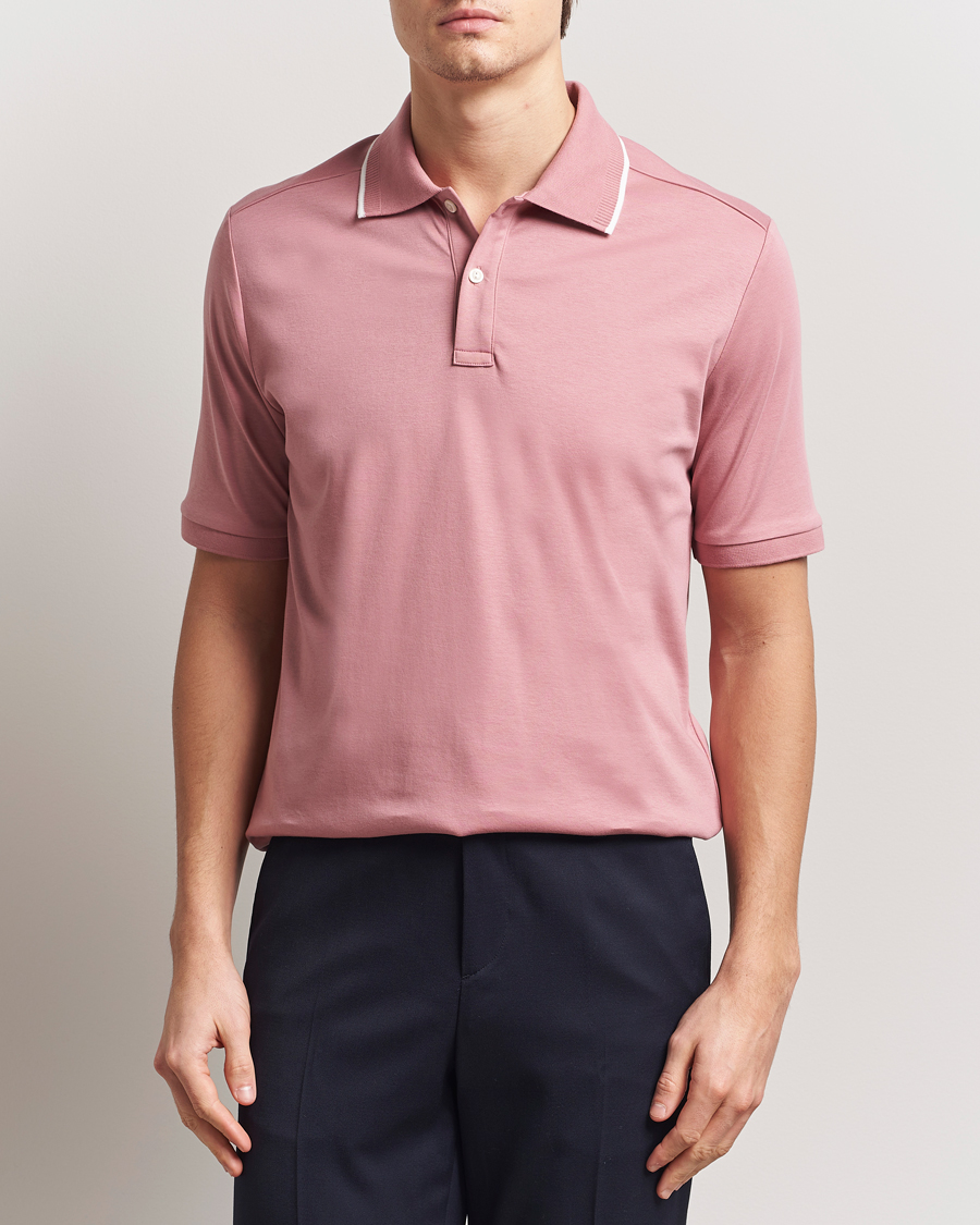 Hombres | Polos | Eton | Supima Cotton Interlock Polo Dusty Pink