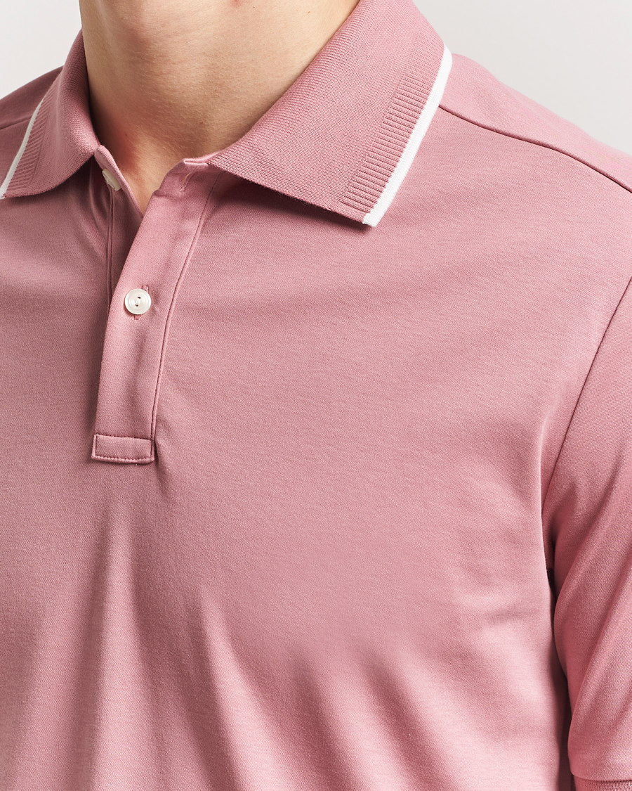 Hombres | Polos | Eton | Supima Cotton Interlock Polo Dusty Pink