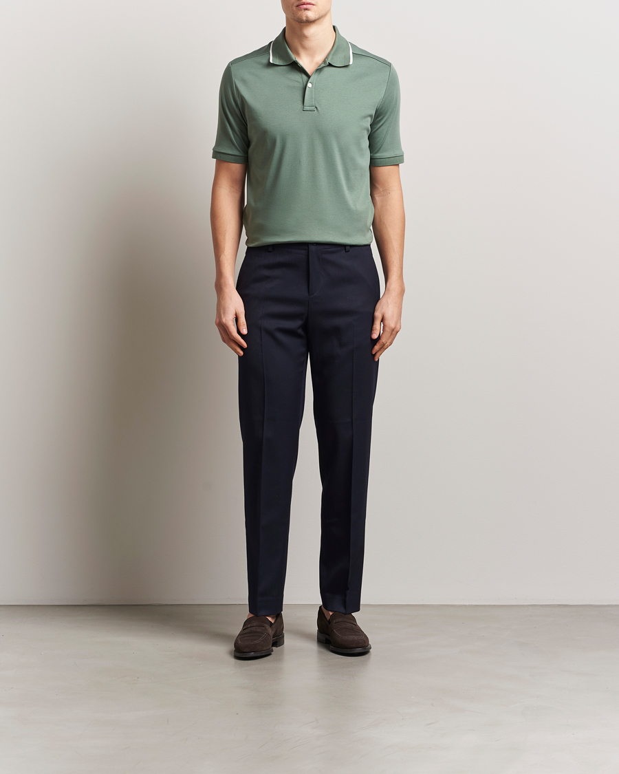 Hombres | Polos | Eton | Supima Cotton Interlock Polo Dark Green