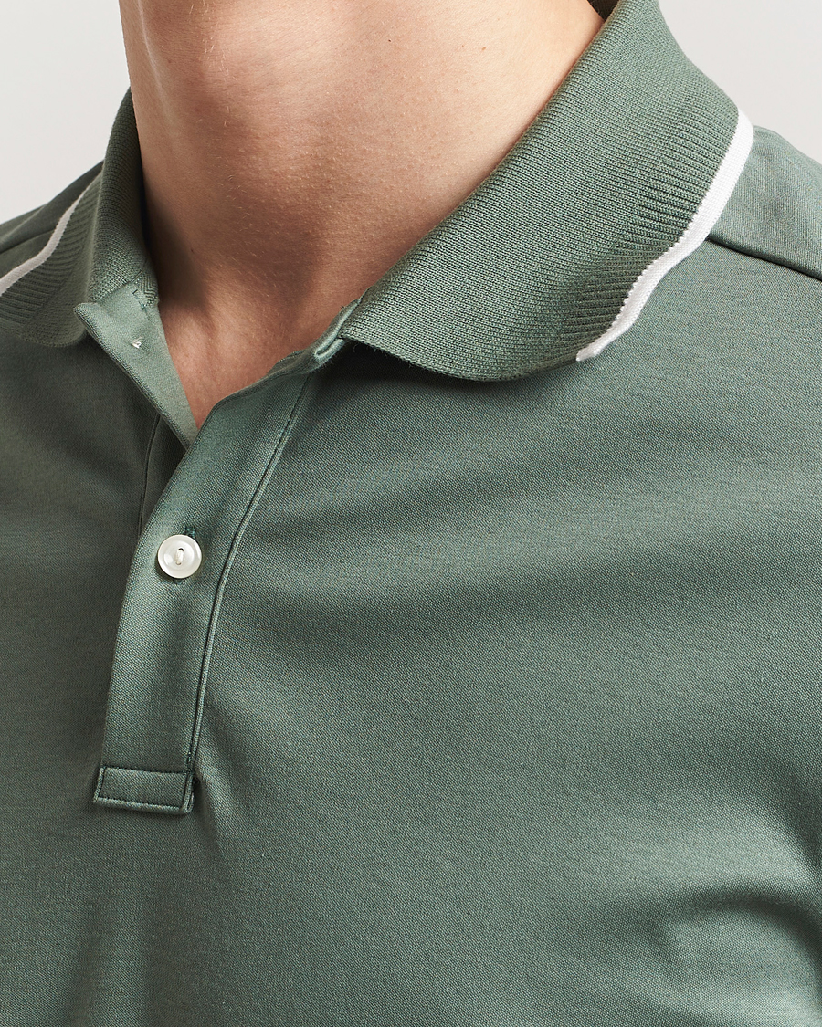 Hombres | Polos | Eton | Supima Cotton Interlock Polo Dark Green