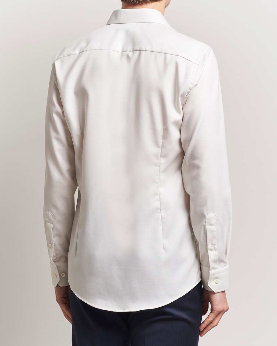 Hombres | Camisas | Eton | Slim Fit Fine Twill Shirt Off White Melange