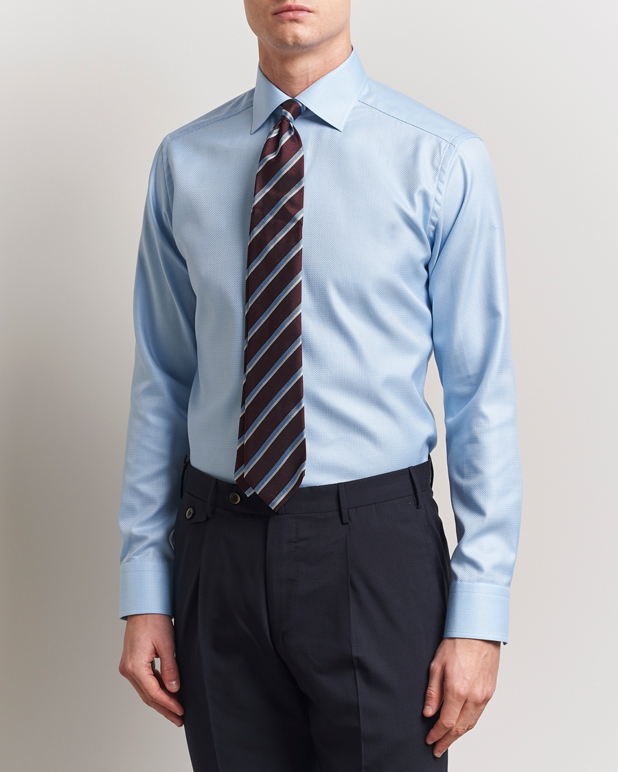 Hombres | Camisas | Eton | Slim Fit Signature Dobby Shirt Light Blue